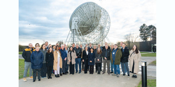 ASC GCI Pharmaceutical Roundtable members at Jordell Bank radio telescope. Credit: James White Photography